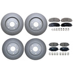 Front Rear Brake Kit Disc Rotors TRW Pro Ceramic Pads for Chrysler Dodge Ram