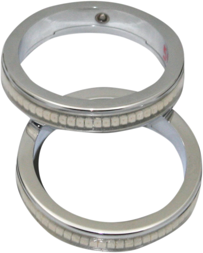 Wrap-Arounds LED Lights for Custom Dynamics (56 mm, Chrome, Clear/Amber)