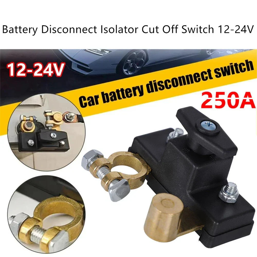 Universal Car Battery Disconnect Isolator Cut Off Switch 12-24V Terminal