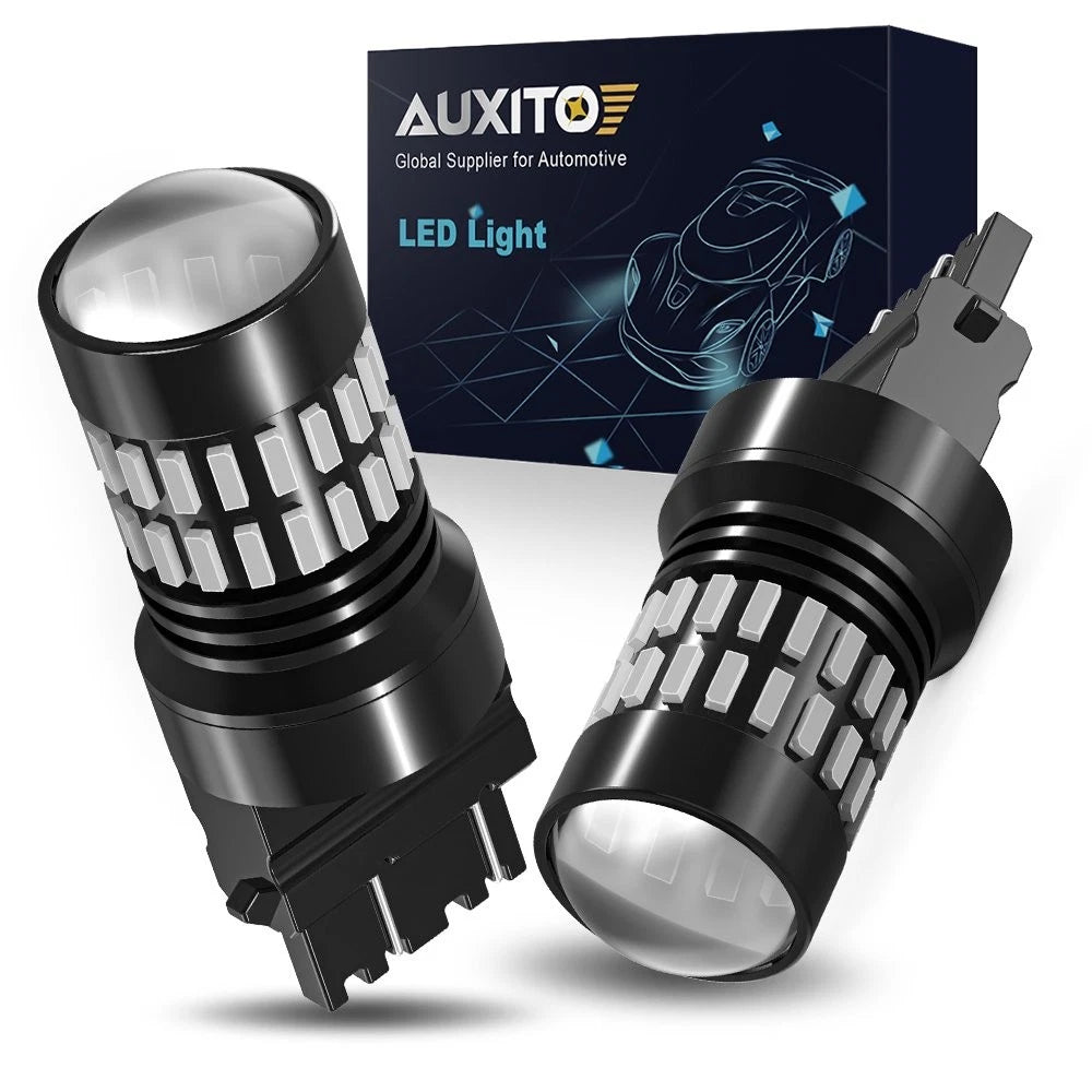 2X 3157 3156 LED Red Brake Turn Signal Light Bulb for AUXITO (CANBUS)