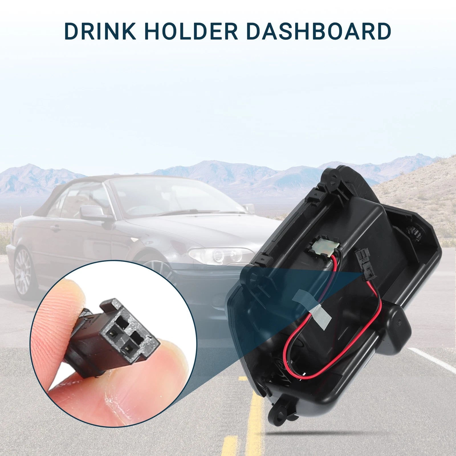Cup Holder for BMW 523i (2009–2010) No. 51169206347, Black