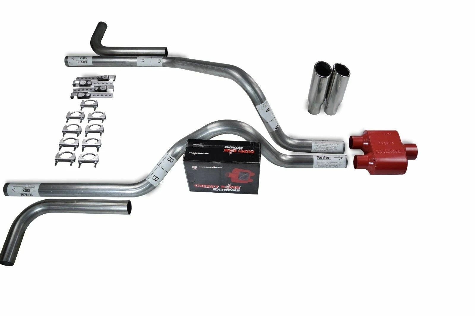 2.5" Dual Exhaust Kit for Dodge Dakota (1987–1996) - Cherry Bomb Extreme