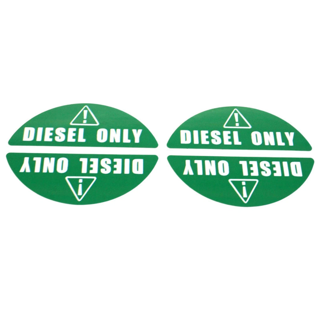 Diesel Only Sticker for Gas Cap (Green) - Diesel Label for Fleet Trucks