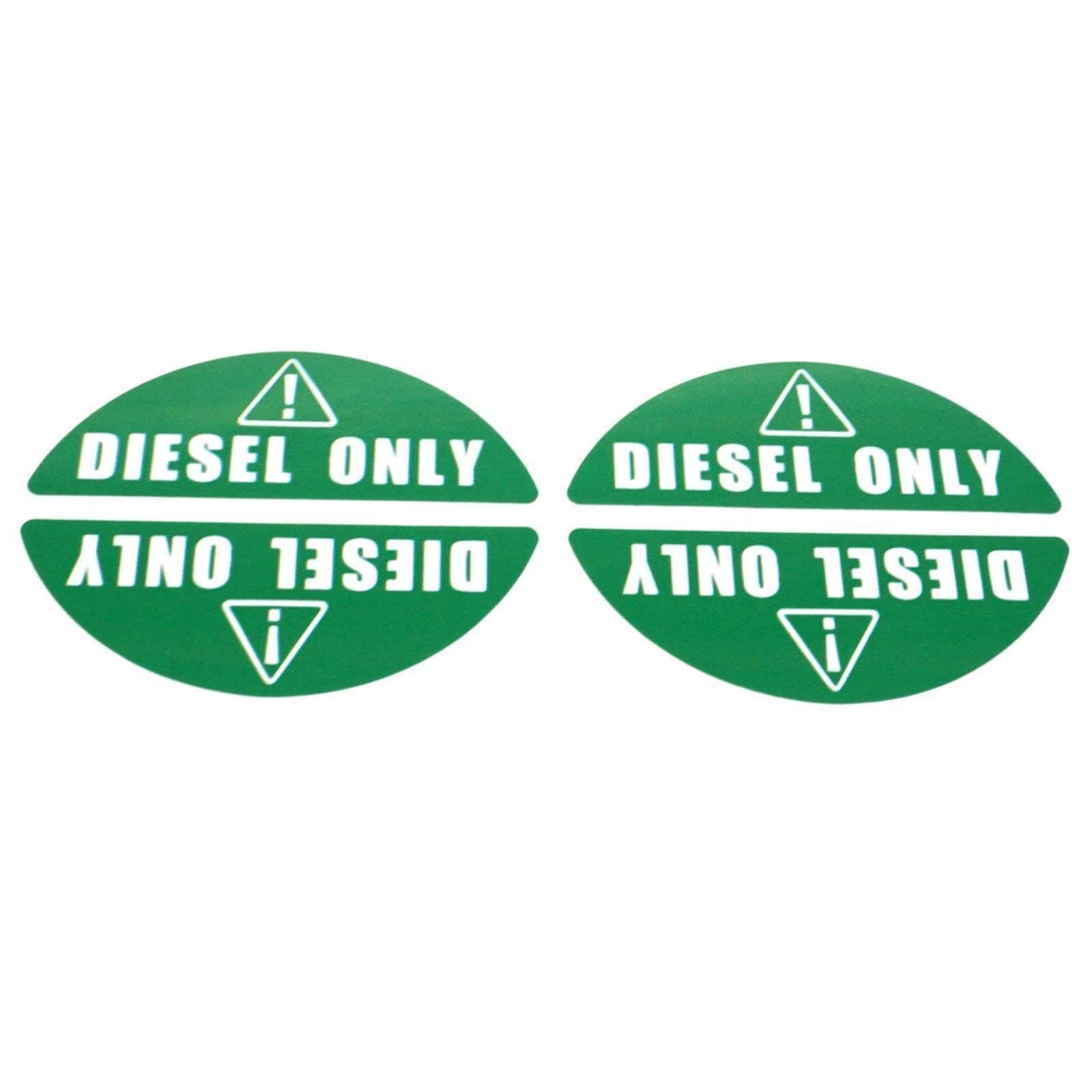 Diesel Only Sticker for Gas Cap (Green) - Diesel Label for Fleet Trucks