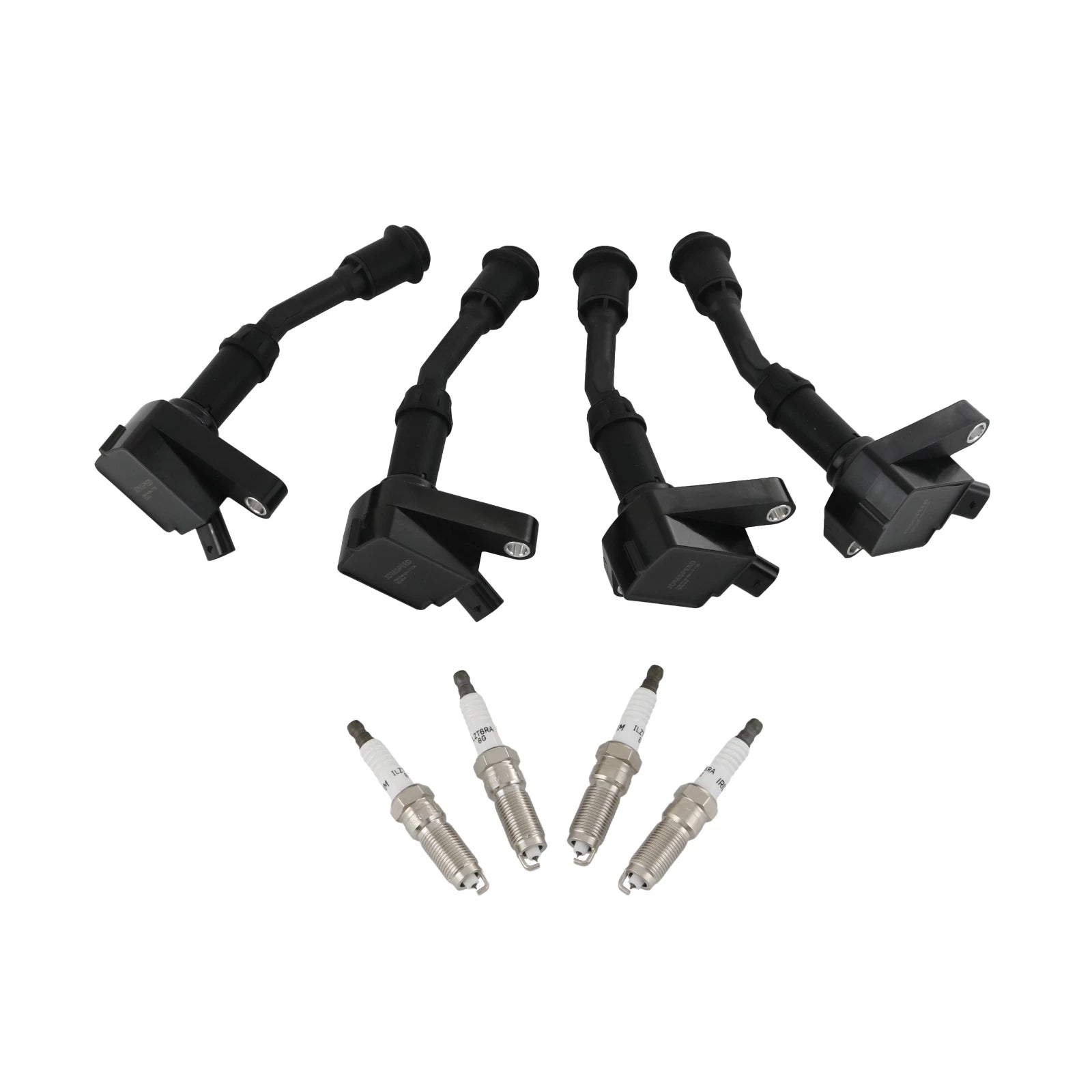Set of 4 Ignition Coils + 4 Spark Plugs for Ford Fusion SE (2013–2020)