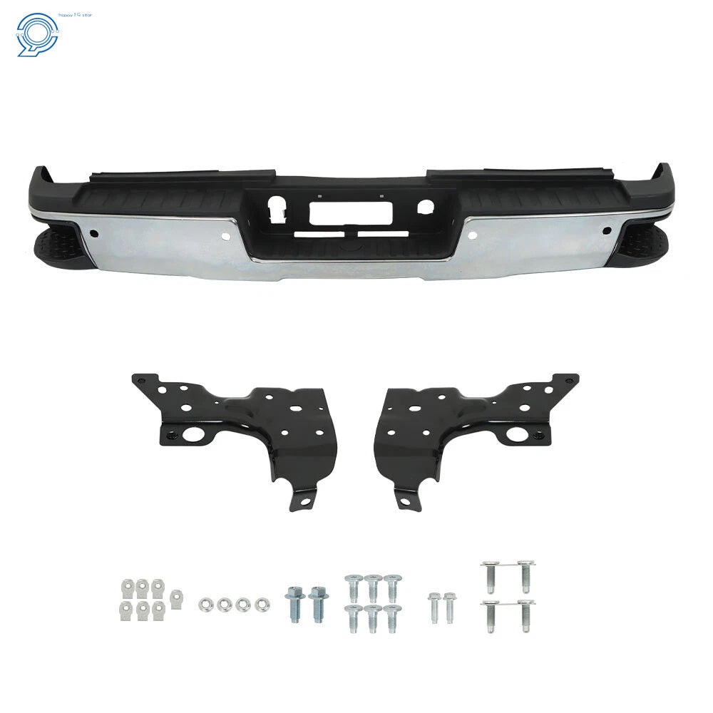 Chrome Rear Bumper for Silverado Sierra 2500 3500 (2015–2019)