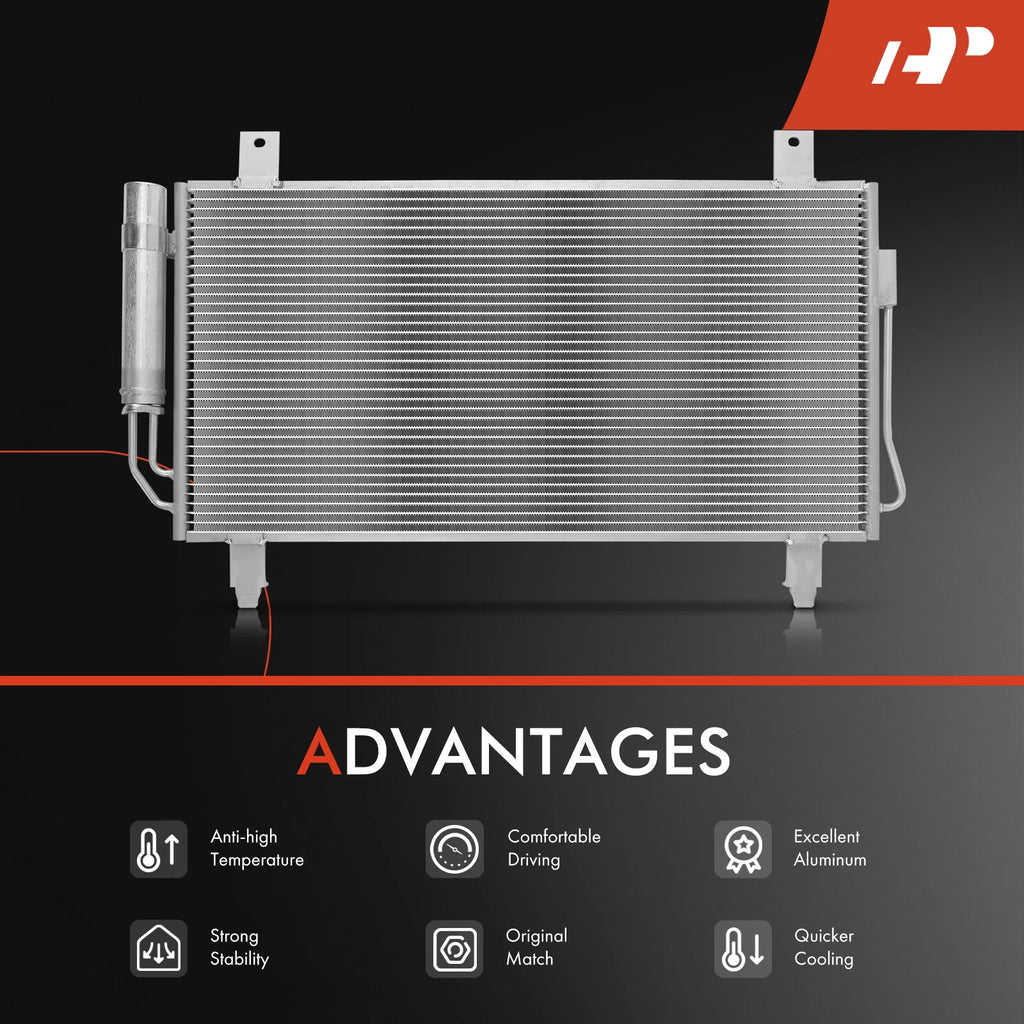 A/C Condenser with Receiver Drier & Bracket for Mitsubishi