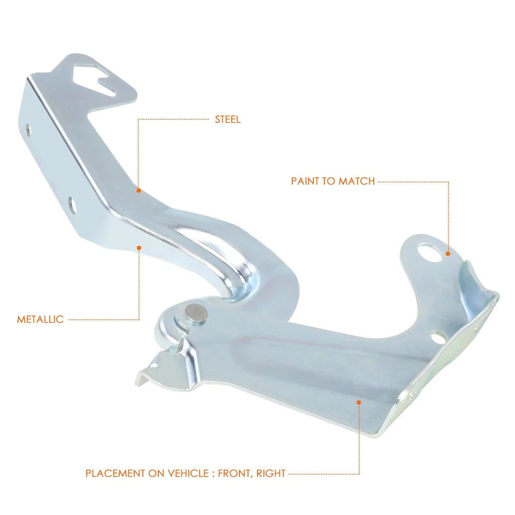 Passenger Side Steel Engine Hood Hinge for Nissan Versa (2012–2019)