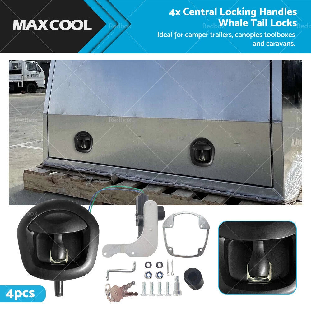4X Power Operated Whale Tail T Handle Folding Lock for Trailer Canopy (DC 12V)