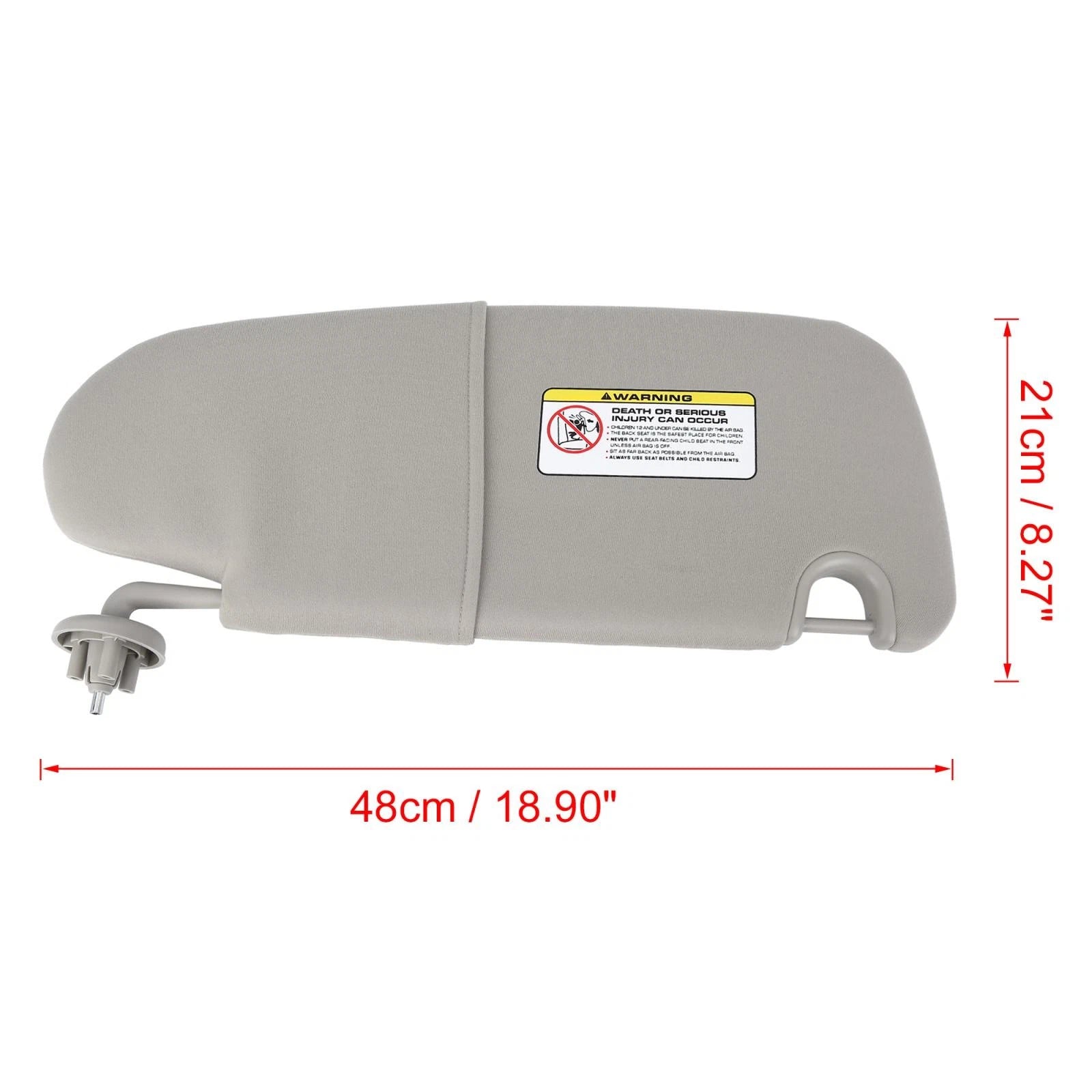 Left Driver Side Sun Visor for Dodge Ram 1500 2500 (2002–2009) 1CT11TL2AA Gray