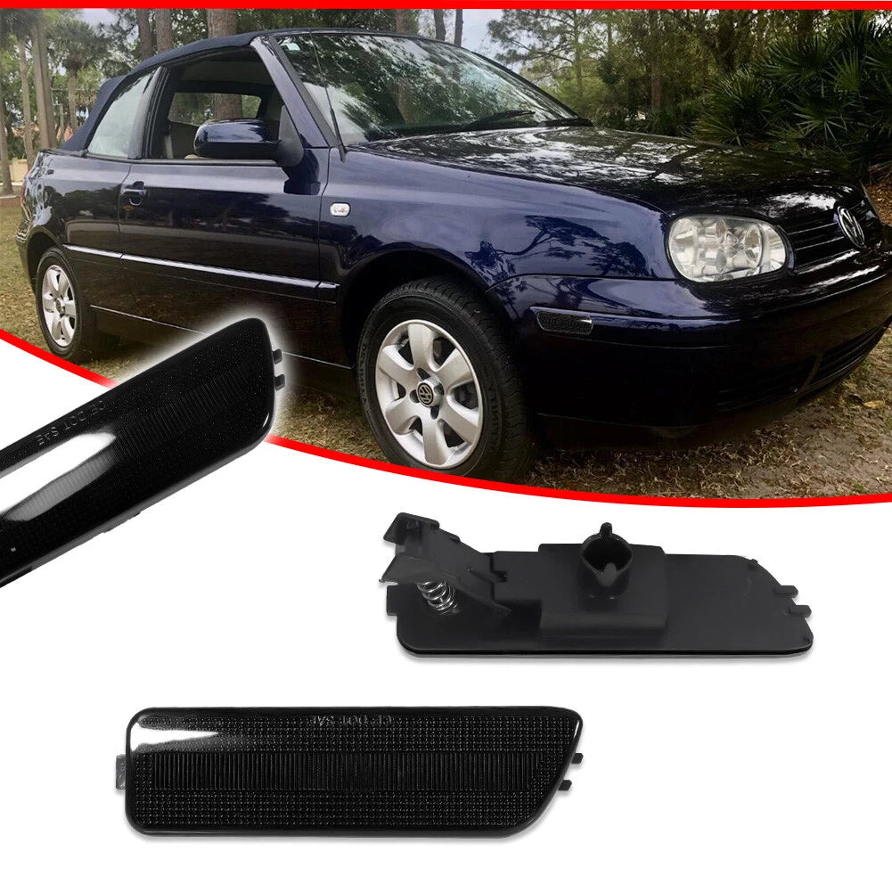 2X Smoke Front Side Marker Indicator Lights for VW MK4 Golf R32 GTI Jetta