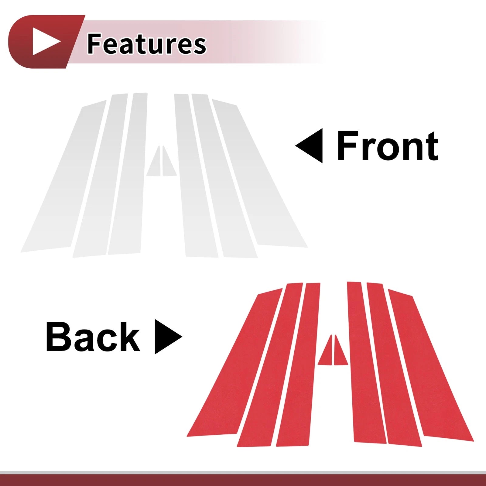 Door Pillar Window Trim for Chevrolet Impala (2014–2020) Silver Tone