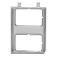 Replacement Silver Driver Side Head Light Door w/Dual Rectangular Driver