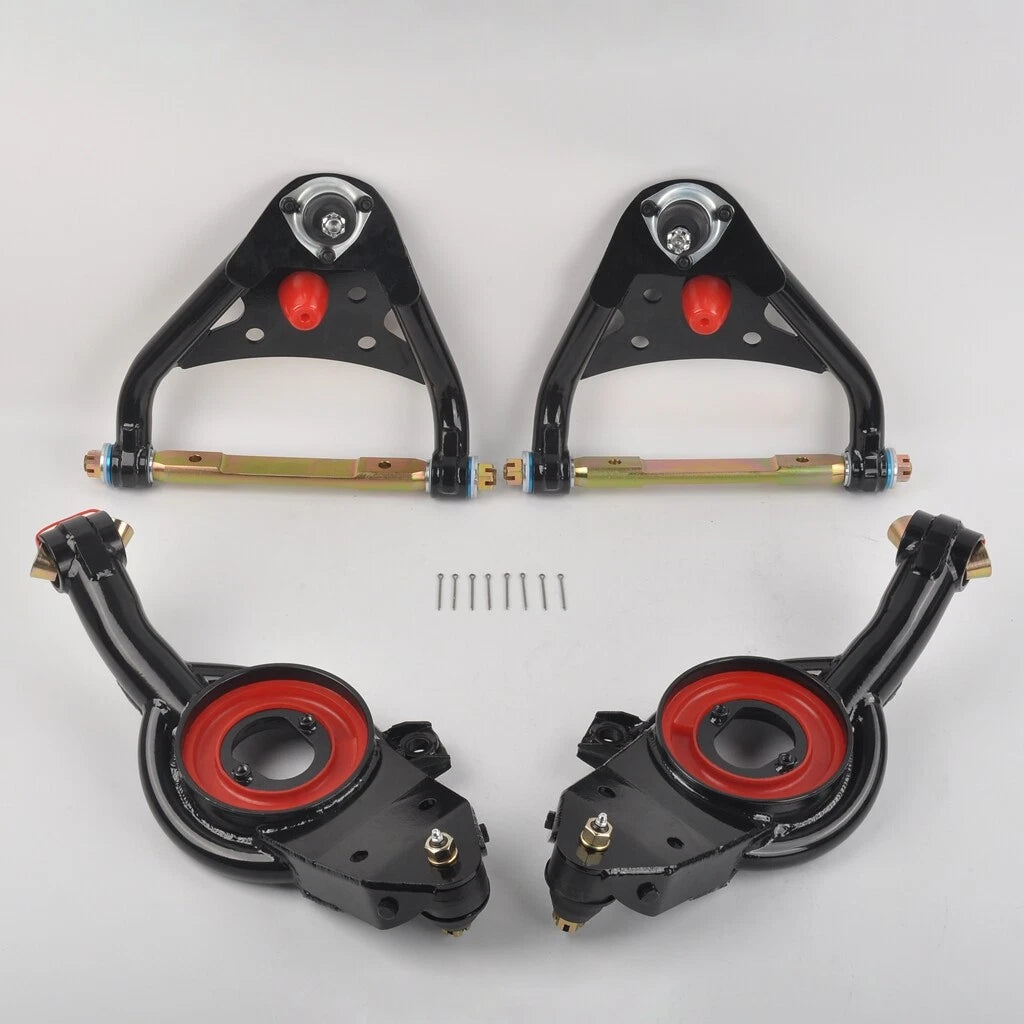 Set of 4 Tubular Upper Lower Control Arms for Chevrolet Full Size (1965–1970)