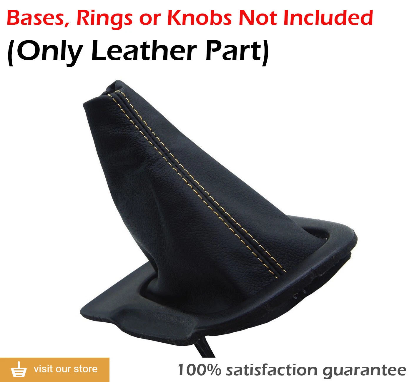 Manual Shift Boot Cover for Nissan Silvia 240SX (1994–1998) Yellow Stitch