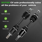 Set of 2 CV Joint Axles for Honda Rincon 650 (2003–2004)