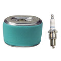 Air Filter Element & Spark Plug for Honda GX160 GX200 (5.5HP 6.5HP)