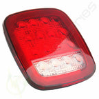 2X Sealed 12 Red & 4 White LED for Trailer Truck Stop Turn Signal Tail Light