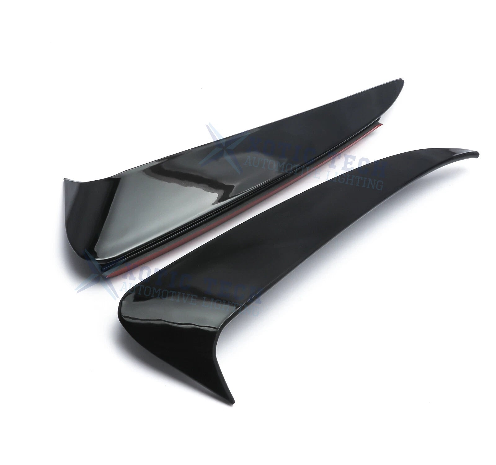 Black Rear Bumper Side Vent Spoiler Canard for Mercedes W205 C (2015-2018)