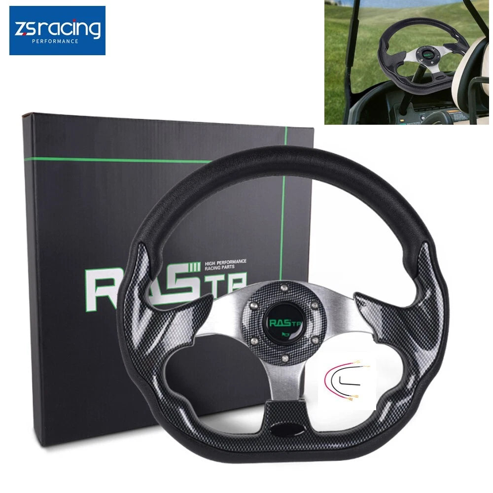 13 Inch Black Steering Wheel for EZGO/Club Car/Yamaha Golf Cart