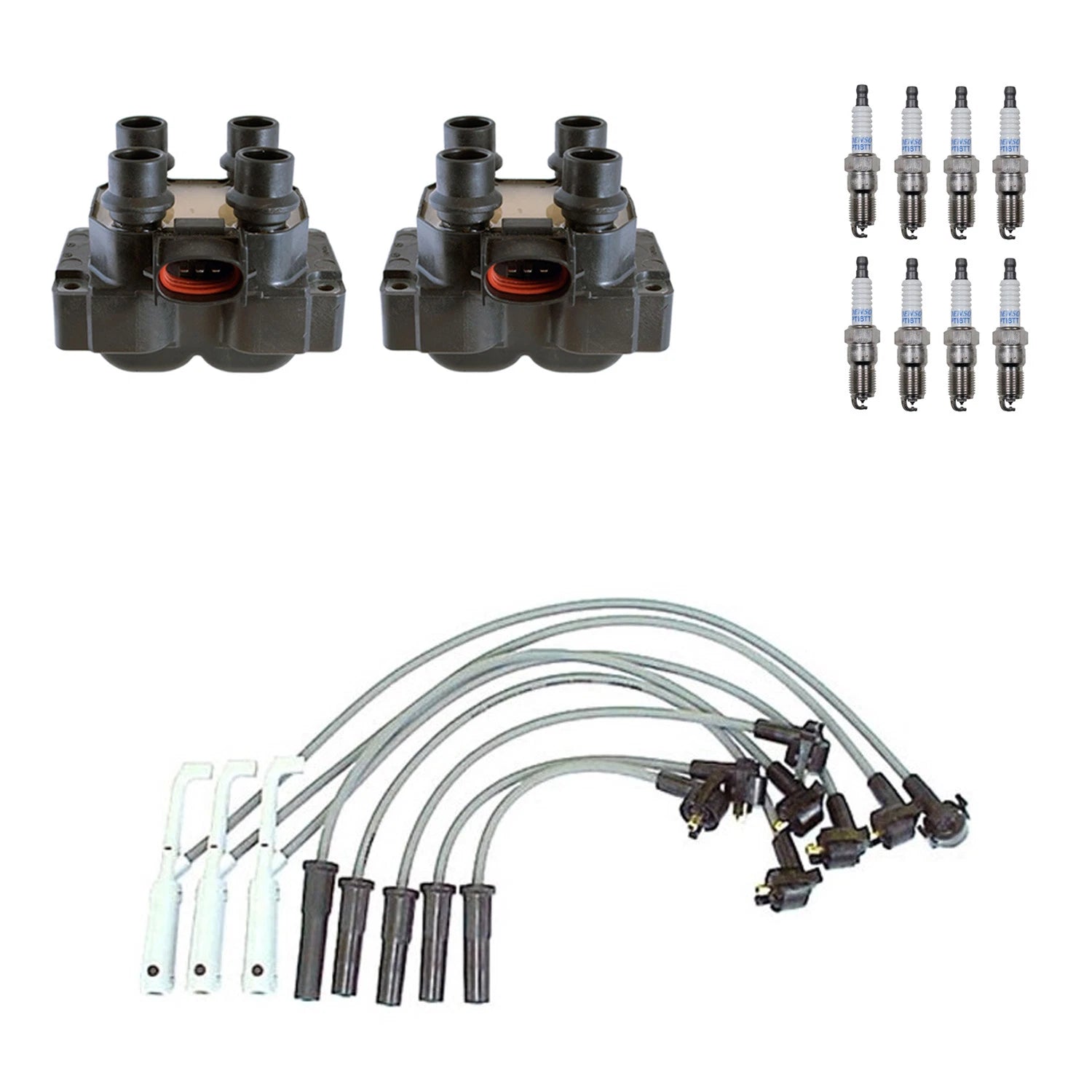 2X Ignition Coil Wires & 8 Platinum Spark Plugs Kit for Ranger L4