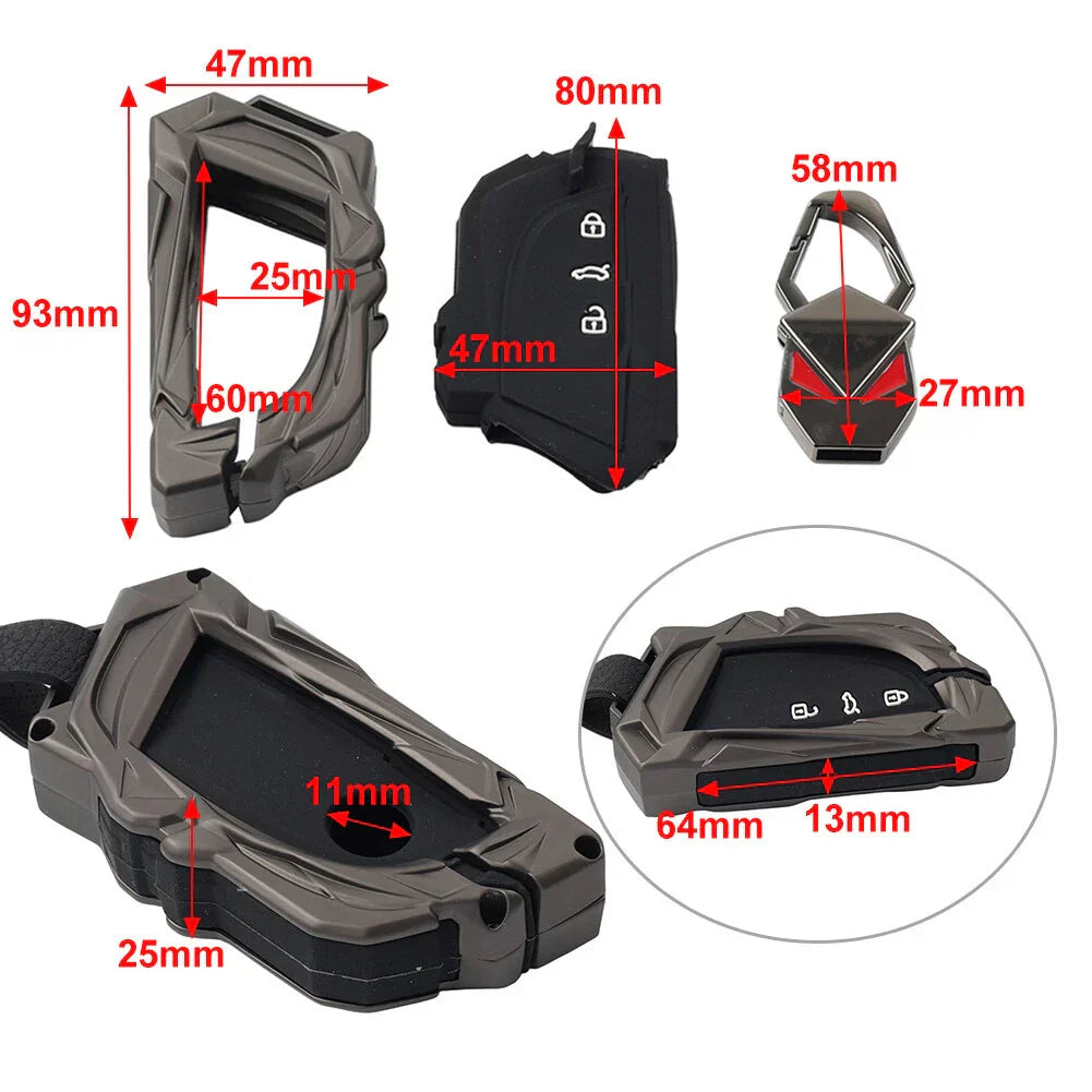 Black 3-Button Key Shell Cover Fob for Cupra Formentor (2021-2025)