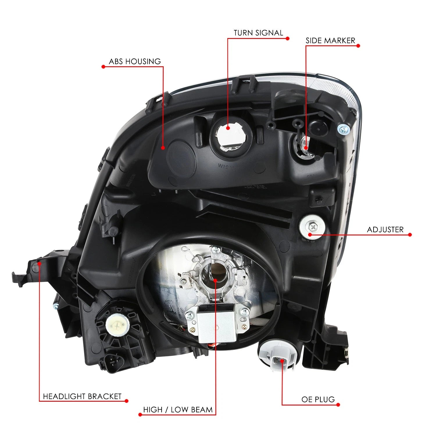 HID Headlight Lamp Assembly for Toyota Prius (2006–2009) RH Passenger Side