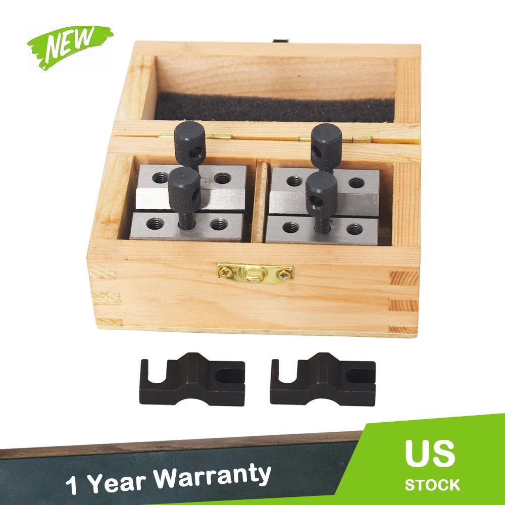 Set of 2 Ultra Precision V Block & Clamp 1-3/8" x 1-3/8" x 1-3/16"
