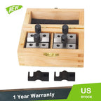 Set of 2 Ultra Precision V Block & Clamp 1-3/8" x 1-3/8" x 1-3/16"