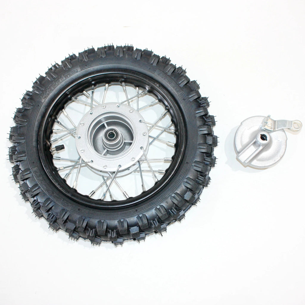 10" Front Drum Brake Wheel Rim + Tire for PIT PRO Trail Dirt Bike (2.50-10)