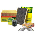 Set of 6 NGK Spark Plugs & Mann Filters Ignition Tune Up Kit for Audi A4 (2002–2008)