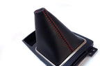 Shift Boot for Mitsubishi Lancer (2008–2016) - PVC Leather, Red Stitch