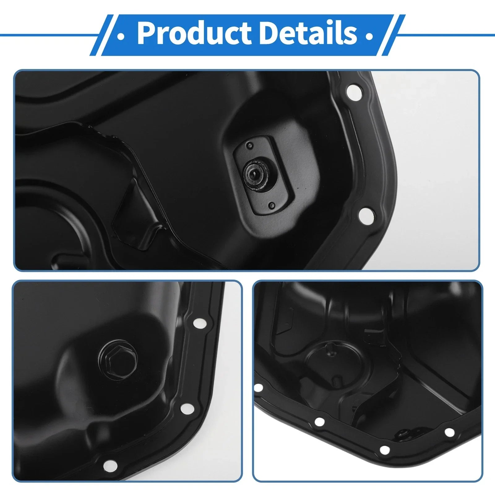 Engine Oil Pan for Lexus RX350 Base V6 3.5L Aluminum Alloy Black (2007-2015)