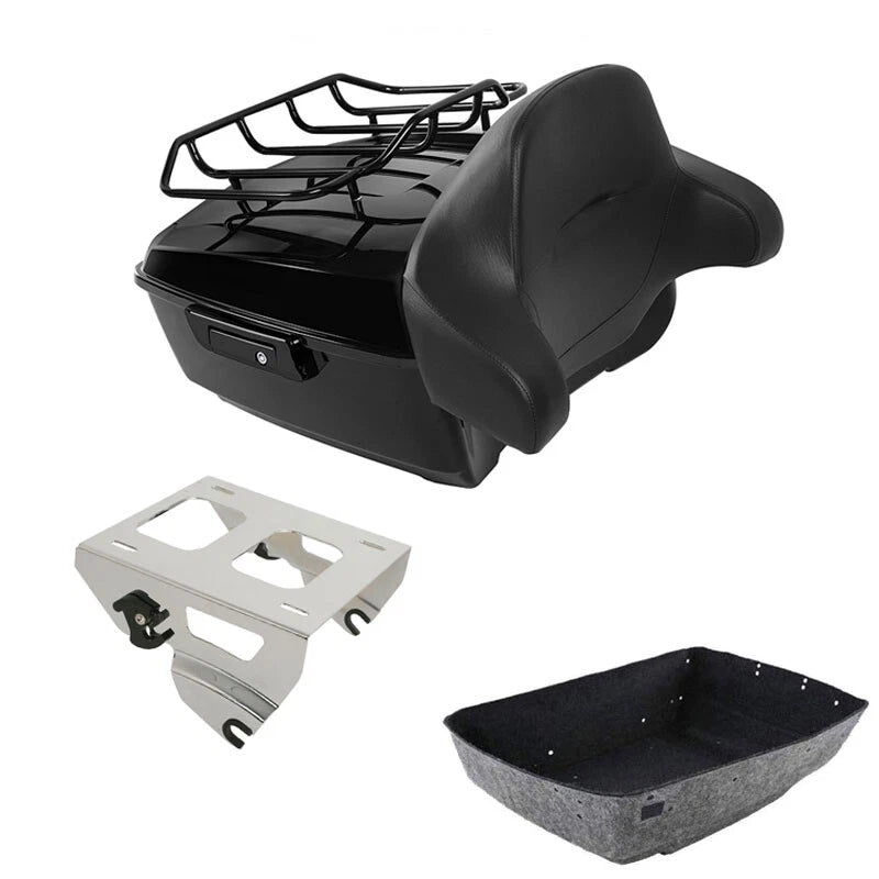 Trunk Pad Top Rail Solo Mount Rack for Harley Road King (2014–2026)