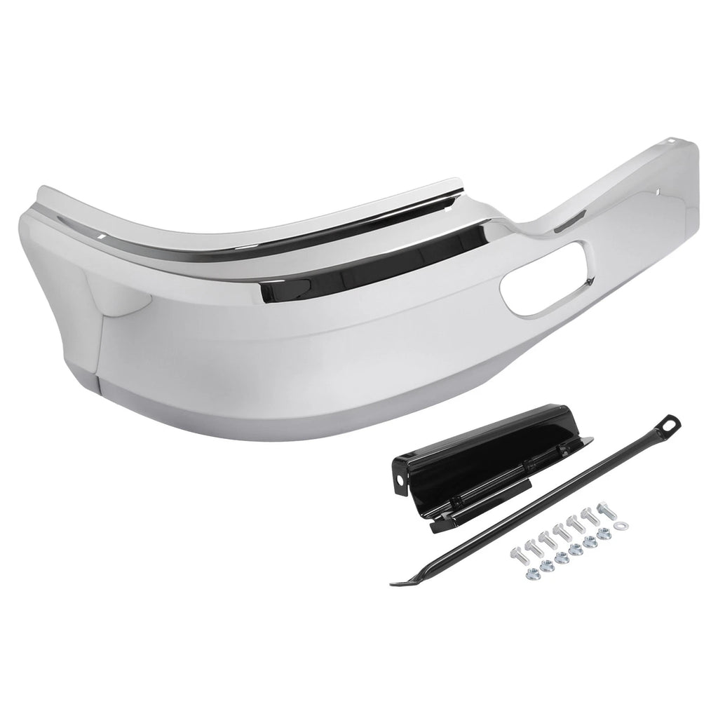 Set of 2 Chrome Front Bumper Corner End Cap Covers for Kenworth T680 (2013–2021)