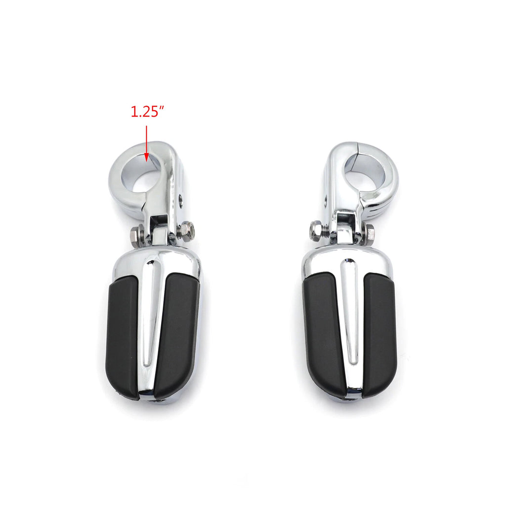 1 P-Clamp Chrome Slipstream Footpeg for Yamaha Road Star Warrior (2002–2009)