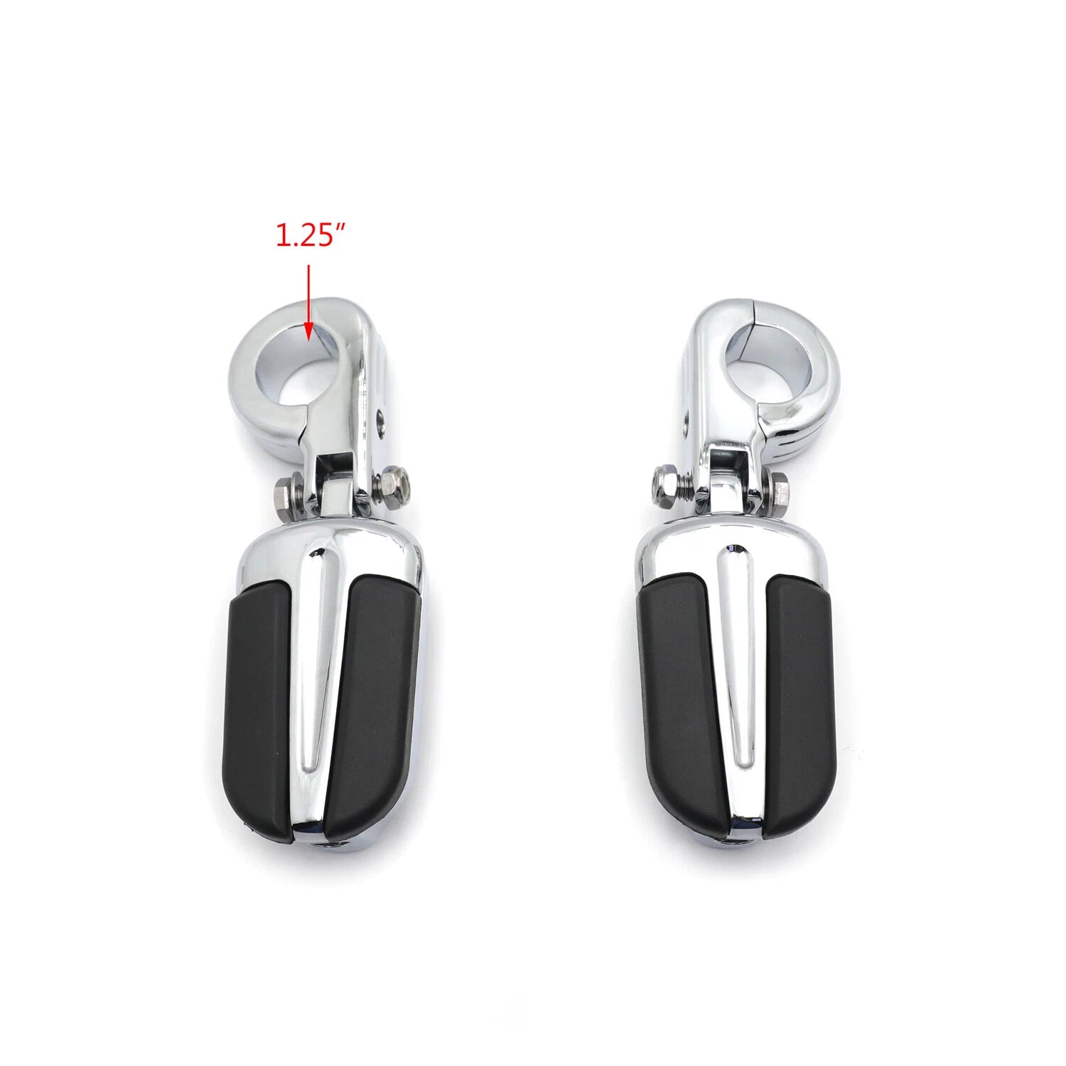 1 P-Clamp Chrome Slipstream Footpeg for Yamaha Road Star Warrior (2002–2009)