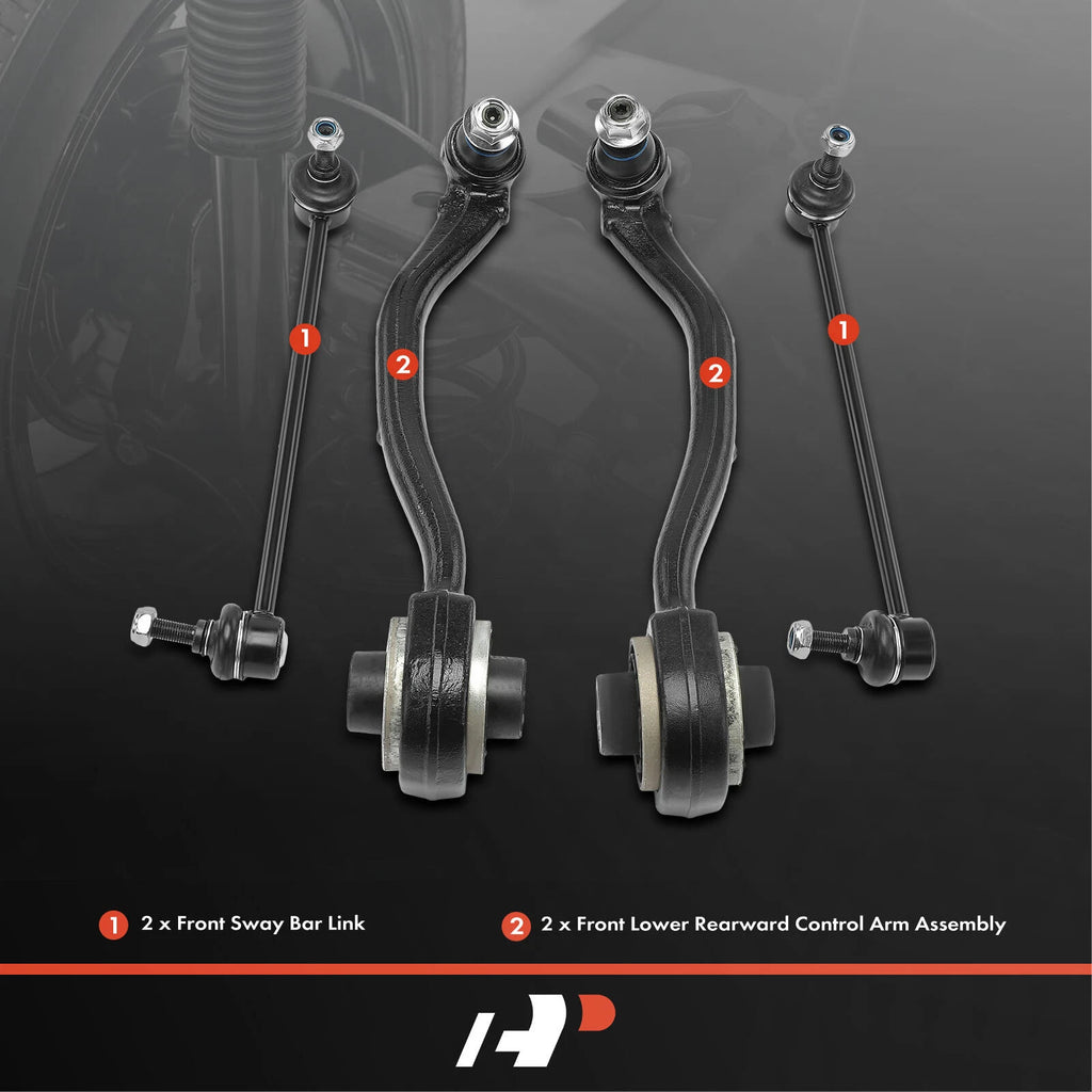 Set of 4 Front Lower Control Arm Sway Bar Links for Mercedes-Benz C230 CLK350 (2003–2009)