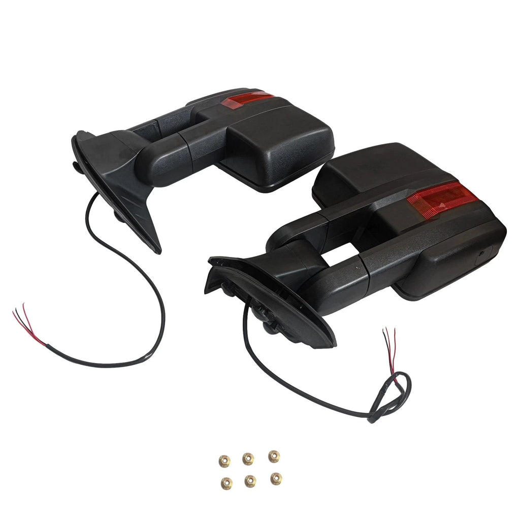 Set of 2 Manual Signal Tow Mirrors for Chevy Silverado Sierra 1500 2500 3500
