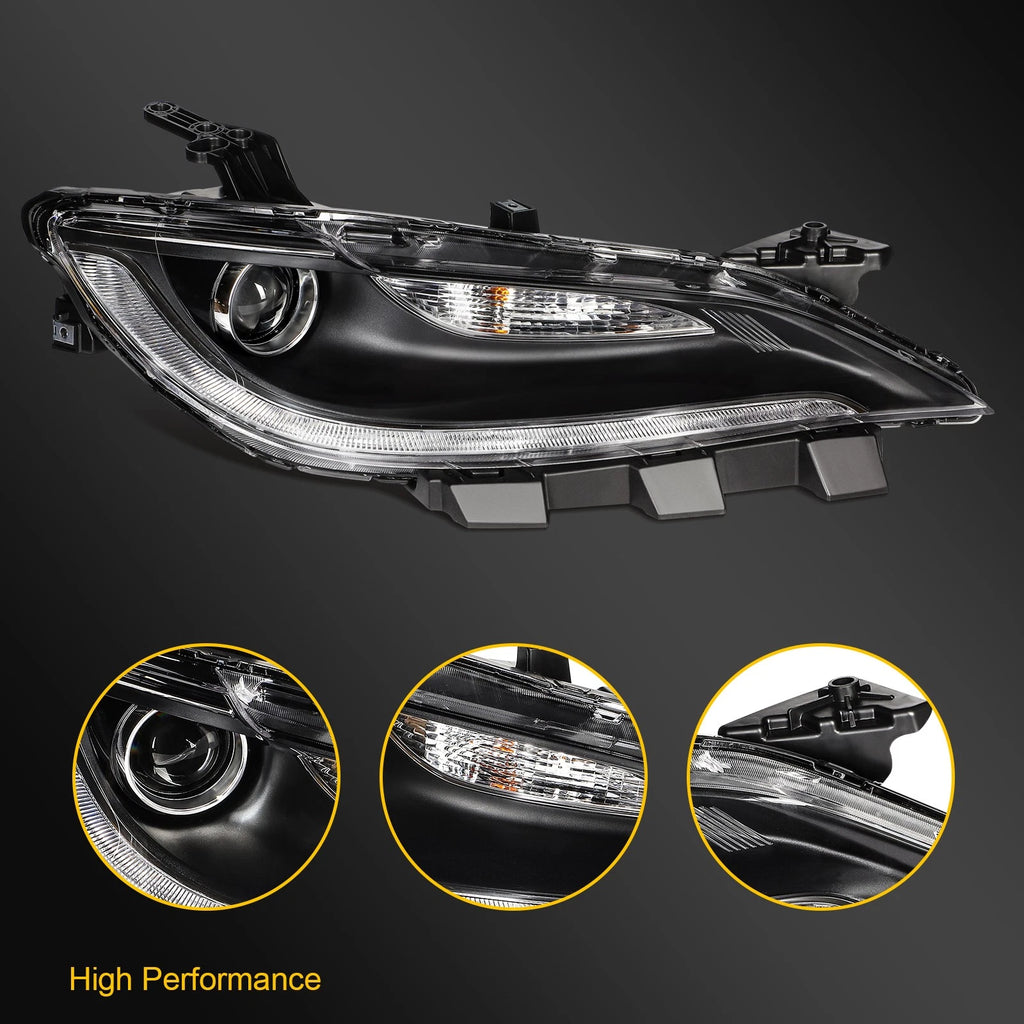 Right Side Halogen Headlight with DRL for Chrysler 200 (2015–2017)