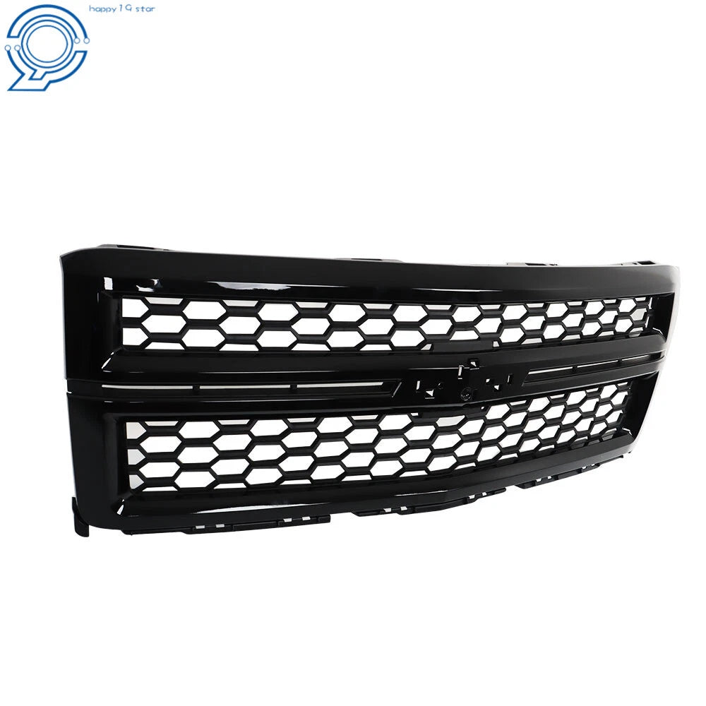 Gloss Black Front Upper Grille for Chevrolet Silverado 1500 (2014–2015)