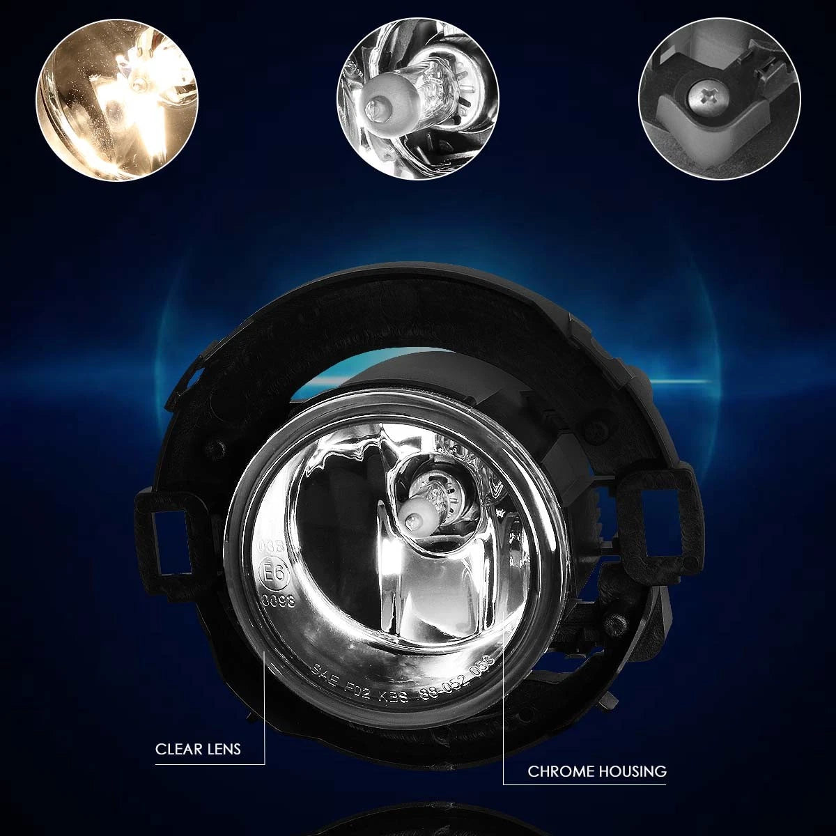 Headlight Set for Toyota Tacoma (2005–2011) Smoked Housing Clear Corner