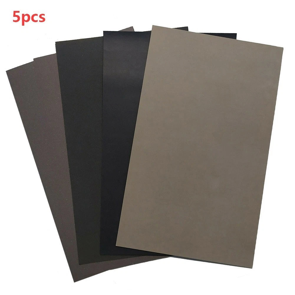 Set of 5 Waterproof Silicon Carbide Sandpaper Sheets for Automotive Use