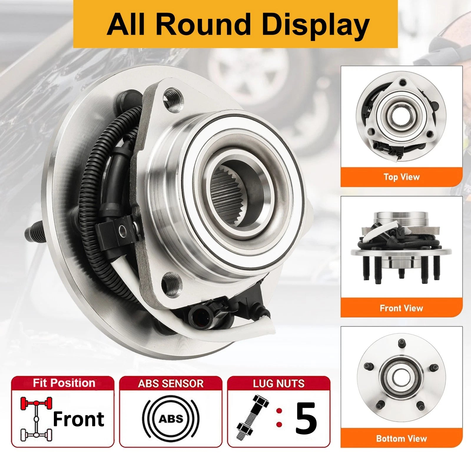 2X Front Wheel Hub Bearing Assemblies for Ford F-150 (2000–2004)