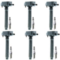 Set of 6 Ignition Coils & NGK Spark Plugs for Ram 1500 Wrangler V6
