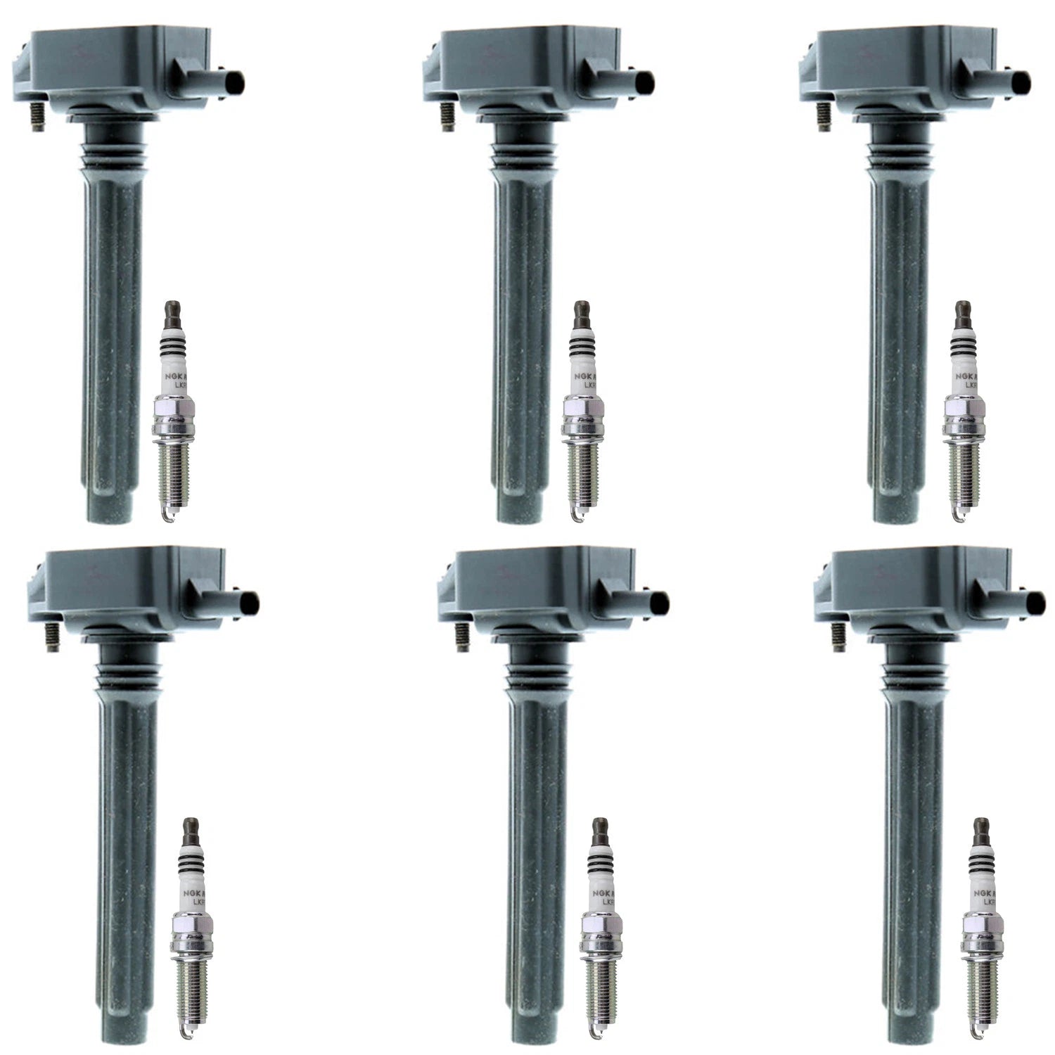 Set of 6 Ignition Coils & NGK Spark Plugs for Ram 1500 Wrangler V6