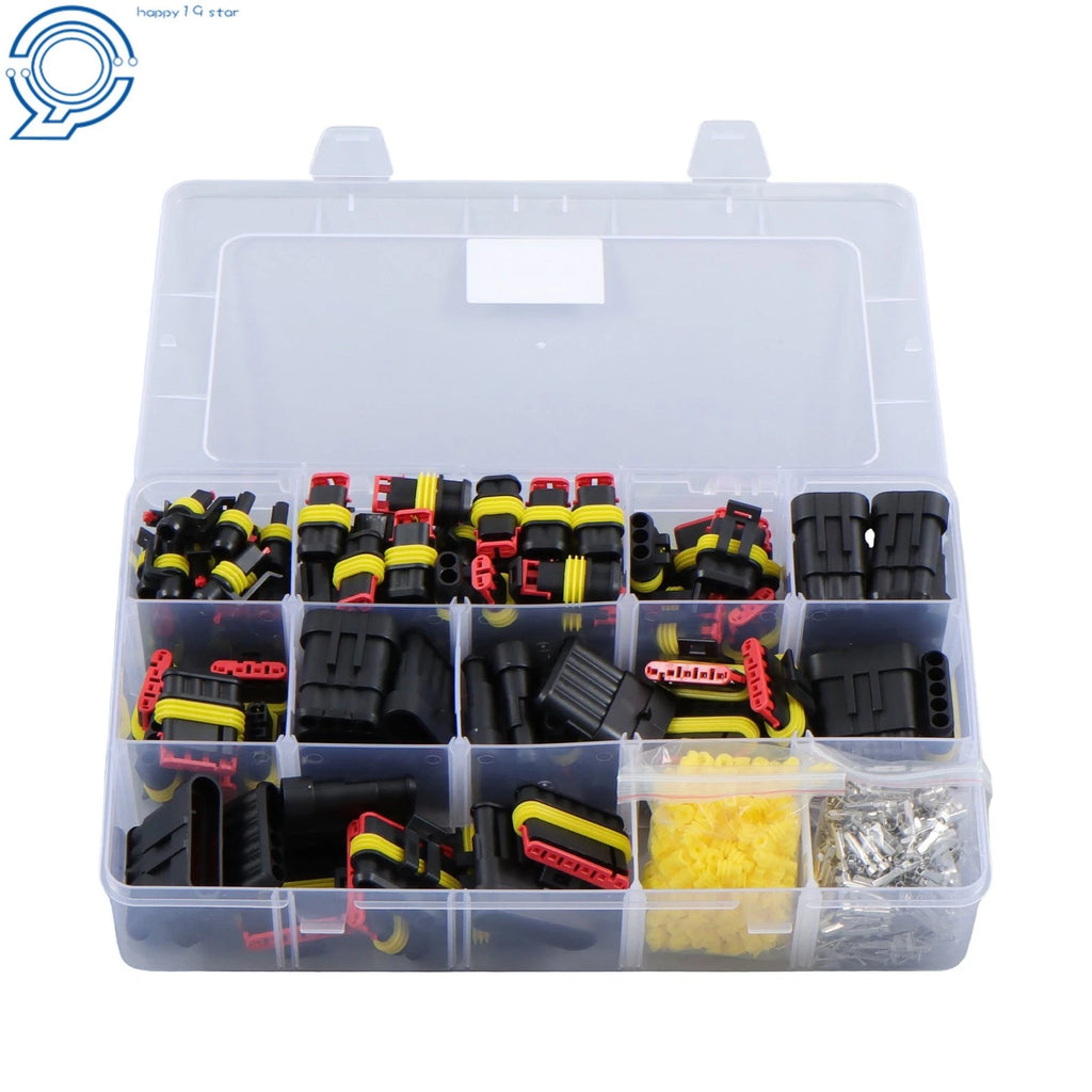 Set of 50 Waterproof Automotive Electrical Wire Connectors Plug Kit 1-6 Pin