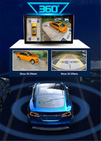 360�� Panoramic 4-Way Parking Reverse Camera for Car Stereo - Waterproof