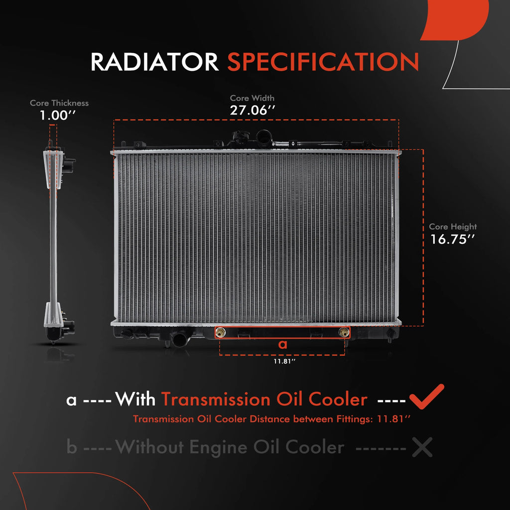 Radiator with Oil Cooler for Mitsubishi Outlander (2003–2006)