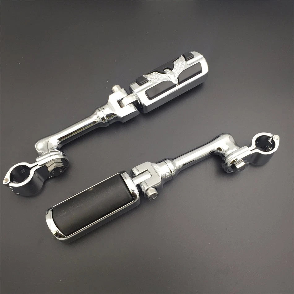 Chrome 1" PMK Eagle FootPeg for Honda GoldWing VTX1300 Shadow Valkyrie (2001–2010)